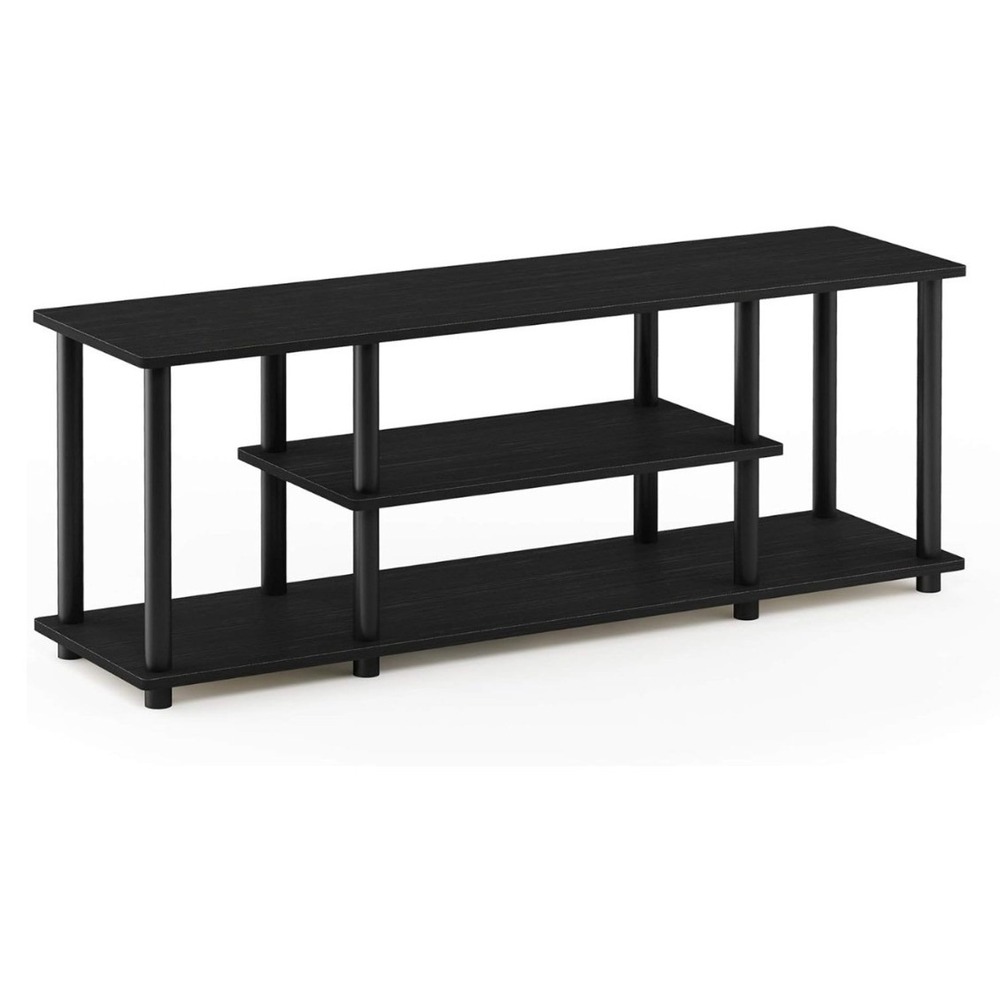 Furinno Turn-N-Tube 3-Tier TV Stand for 50 Inch TV Walnut Black 12250R1WN/BK